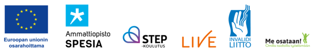 Hankkeen toteuttajien logot kollaasina.
