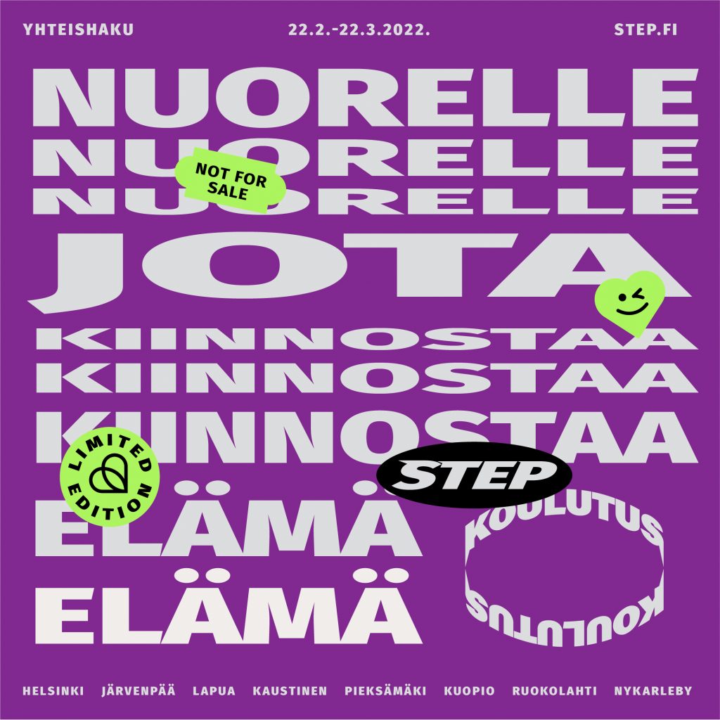 Kampanjakuva nuorelle jota kiinnosta elämä