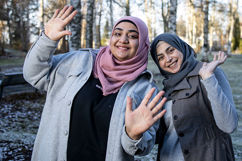 Two beautiful immigrant student in STEP Education.